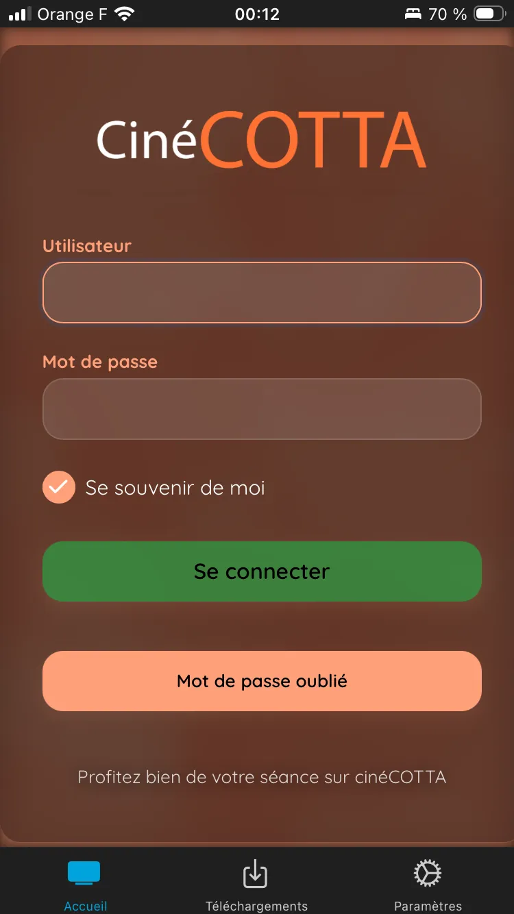 Connexion Jellyfin iOS
