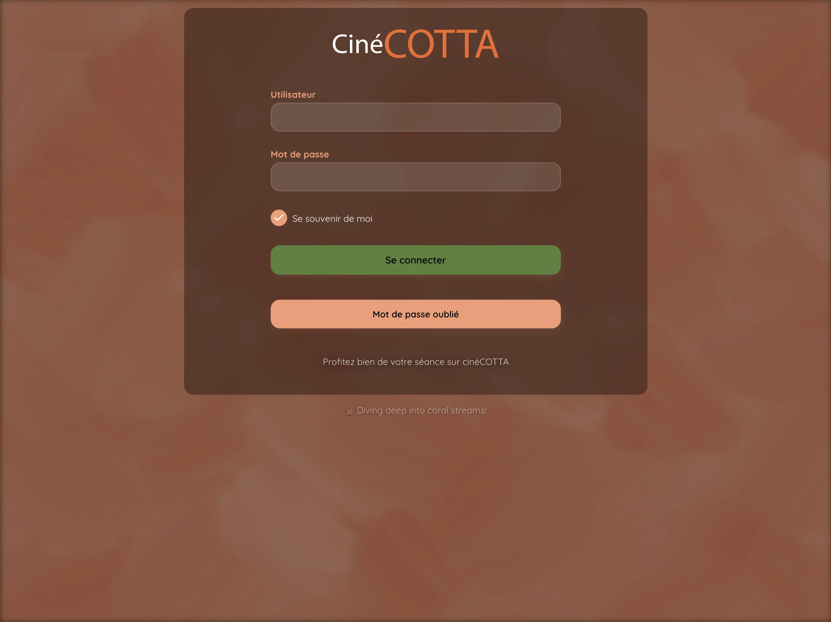 Écran de connexion Jellyfin
